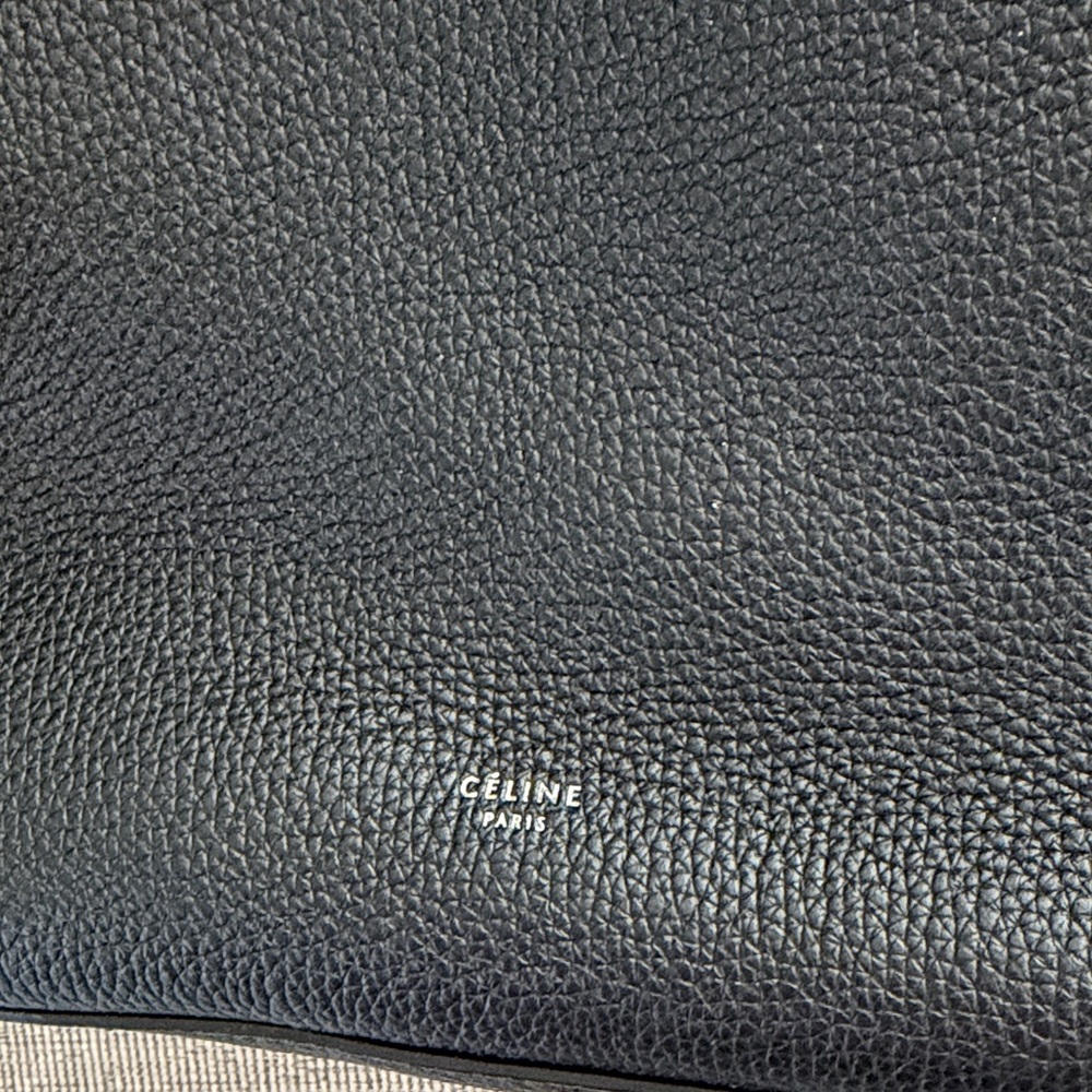 🆕 new Celine Black Leather Tote Bag designer supple calf leather medium big bag - Picture 2 of 9